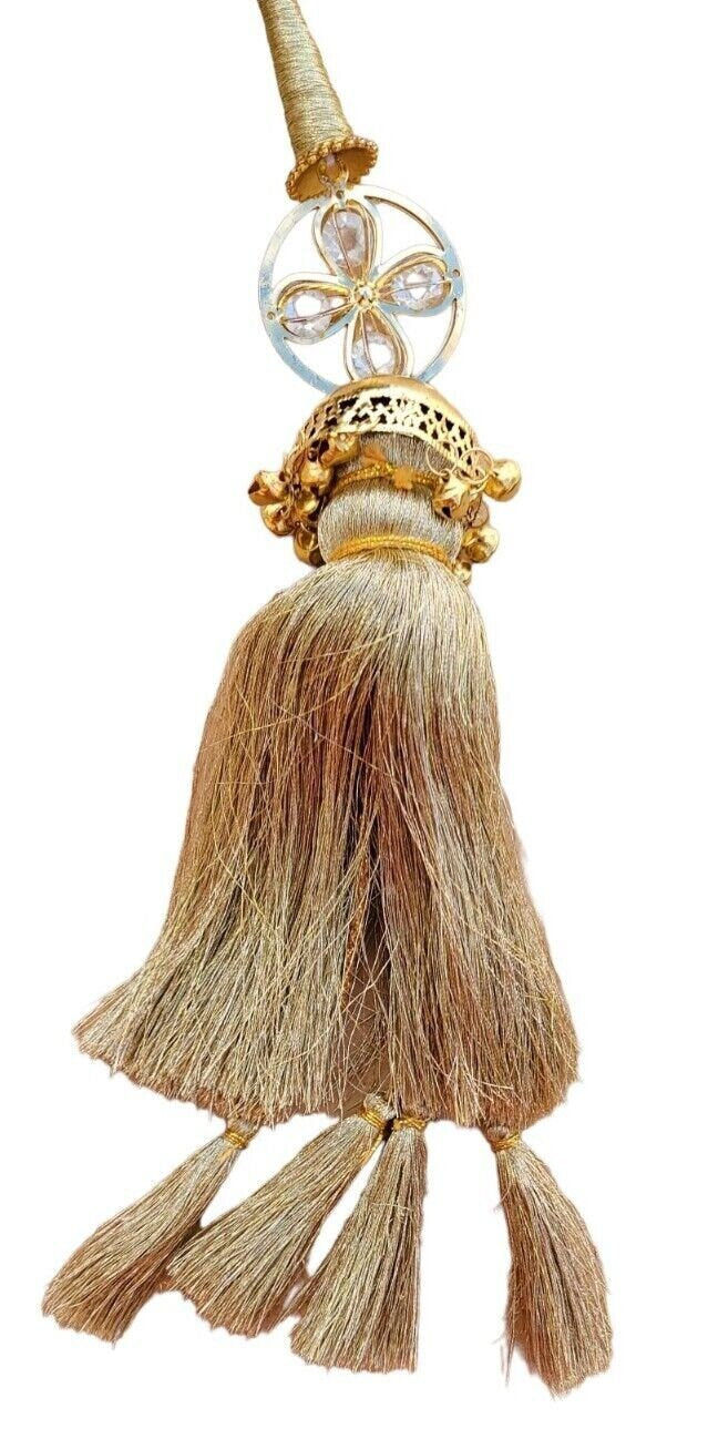 Indian Punjabi parandi mehndi jaago mirror bridal patiala paranda hair braid ii4R Bollywood Dulhan Handmade Latkans Lahore design