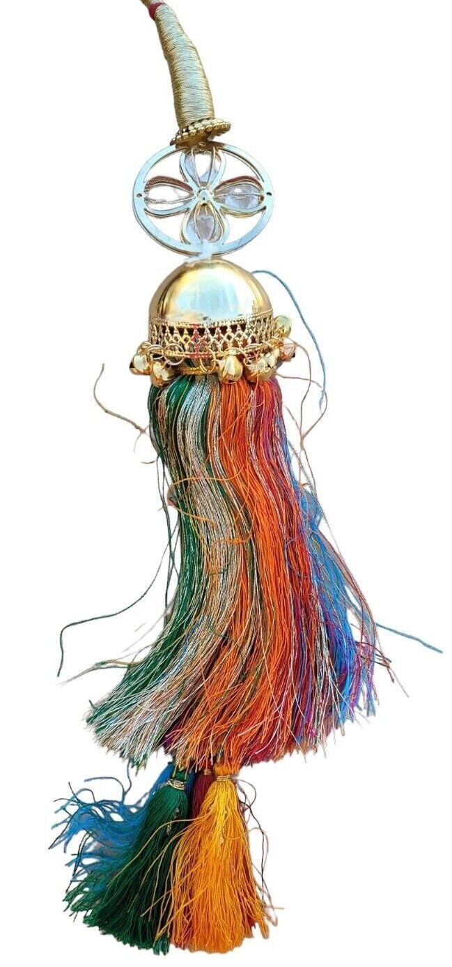 Parandi Punjabi Paranda mehndi jaago mirror Indian dulhan Patiala Hair braid ii2R Handmade Bollywood Bridal Latkans