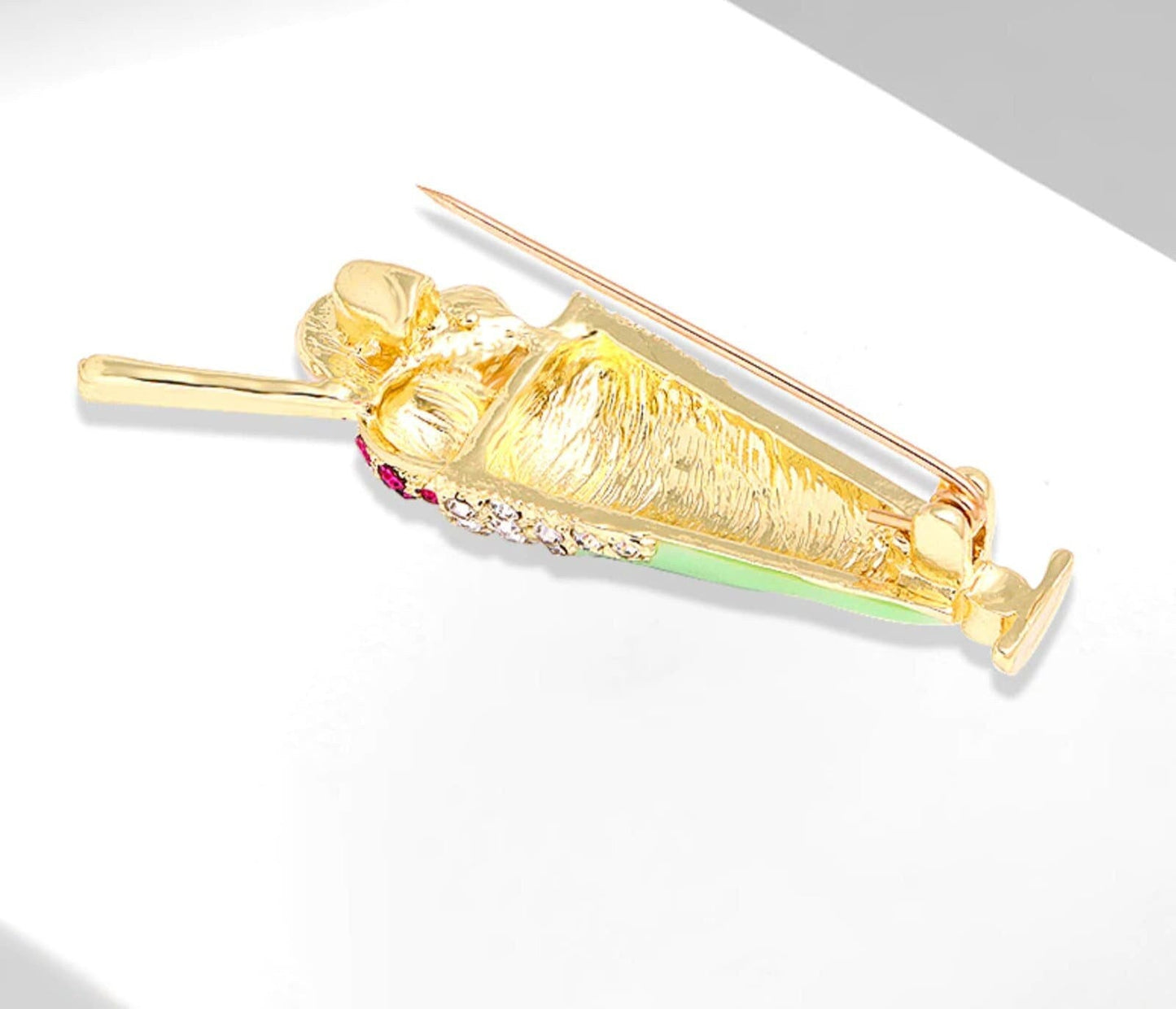 Ice cream brooch celebrity broach stunning vintage look gold plated queen pin i10