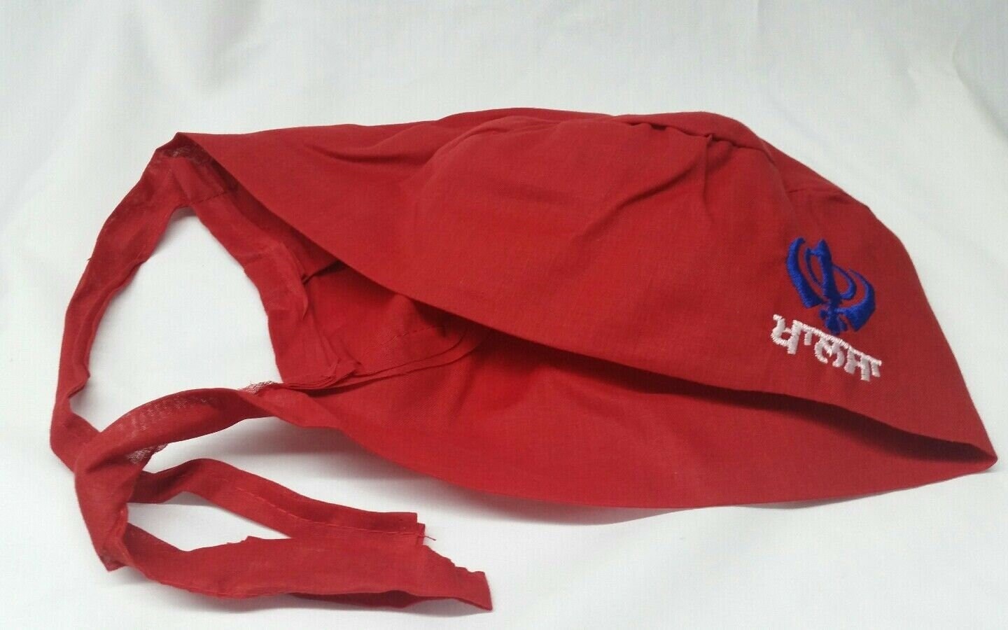 Red Khanda Patka Baby Kids Bandana Sikh Turban Punjabi Unisex Head wrap Singh