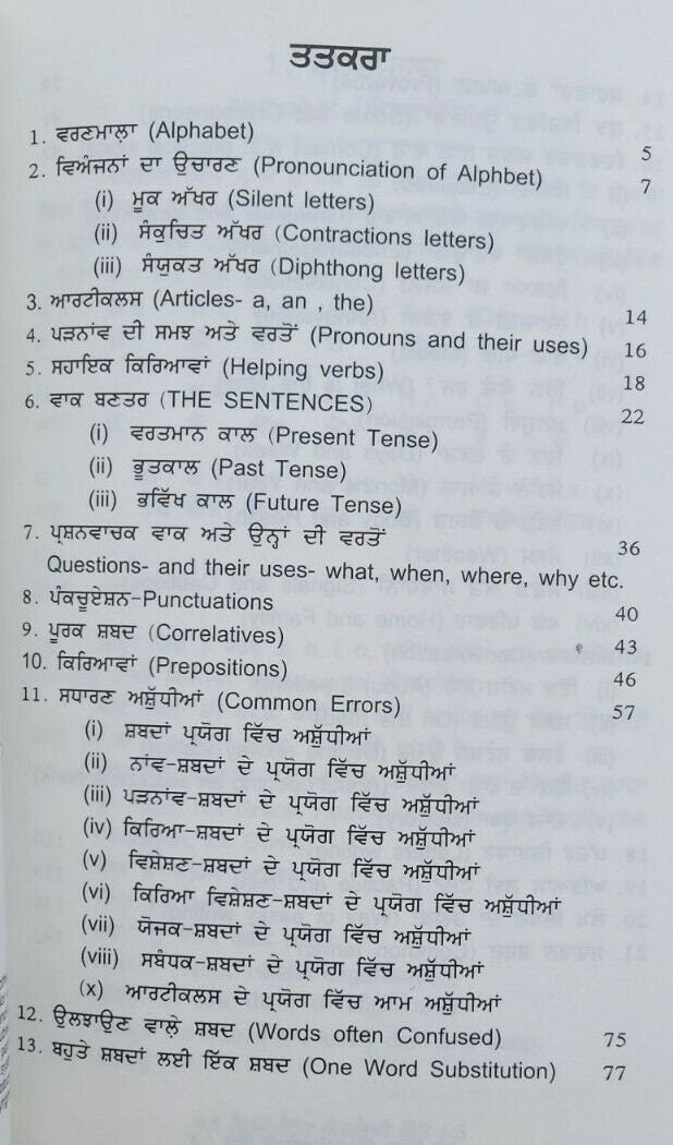 Speak Fluent English Learning Course Punjabi English 45 Days Book easy Learn MA