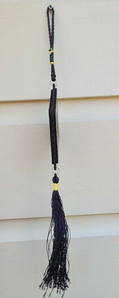 Punjabi sikh wooden khanda stunning pendant evil protection car hanger brown qq