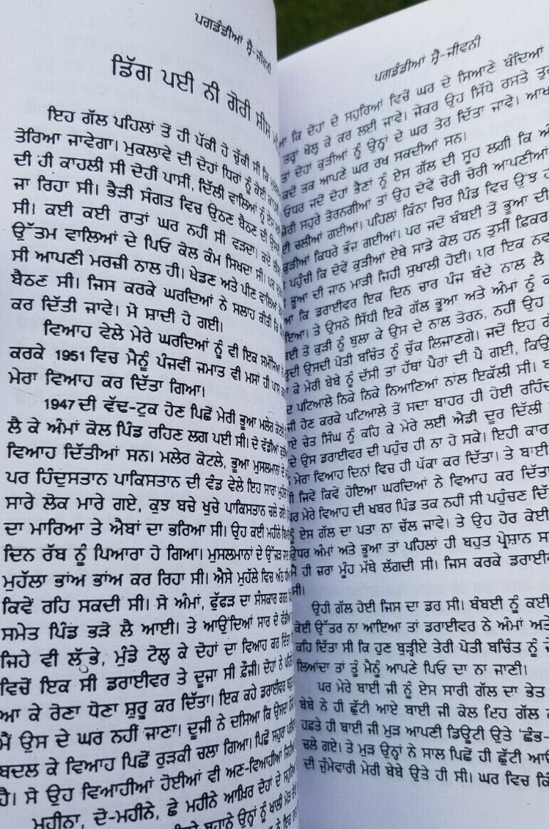Pagdandian Punjabi short stories Panjabi new book Bachint Kaur autobiography b9