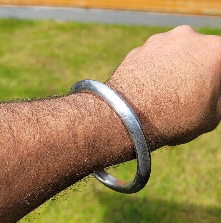 Sikh Sarbloh Kara Smooth Edge Kada Singh Bracelet Kaur Punjabi Khalsa Bangle EE8