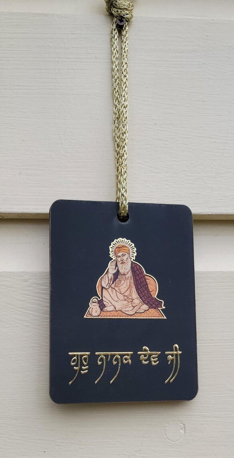Sikh Guru Nanak Dev Ji Car Mirror HANGER Punjabi Singh Kaur Wood Pendant GG6 New