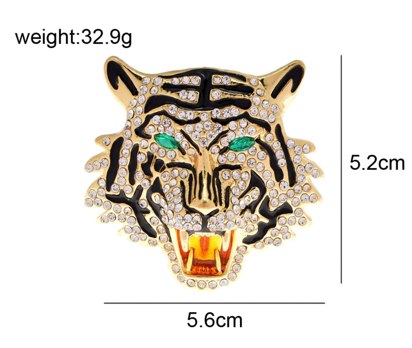Stunning gold plated retro tiger leopard  king celebrity brooch broach pin jjj27