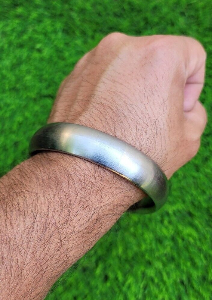 Sarbloh Sikh Kada Iron Karra Smooth Singh Bangle Khalsa Kara Bracelet N6A Karha