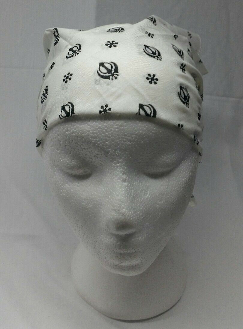 White Khanda Rumal Sikh Head Wrap Bandana Punjabi Cloth UK handkerchief gift New