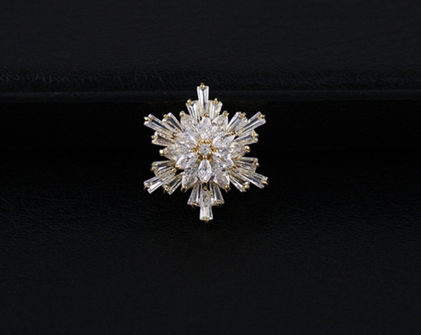 Star broach celebrity designer brooch vintage look gold plated love new pin gg55