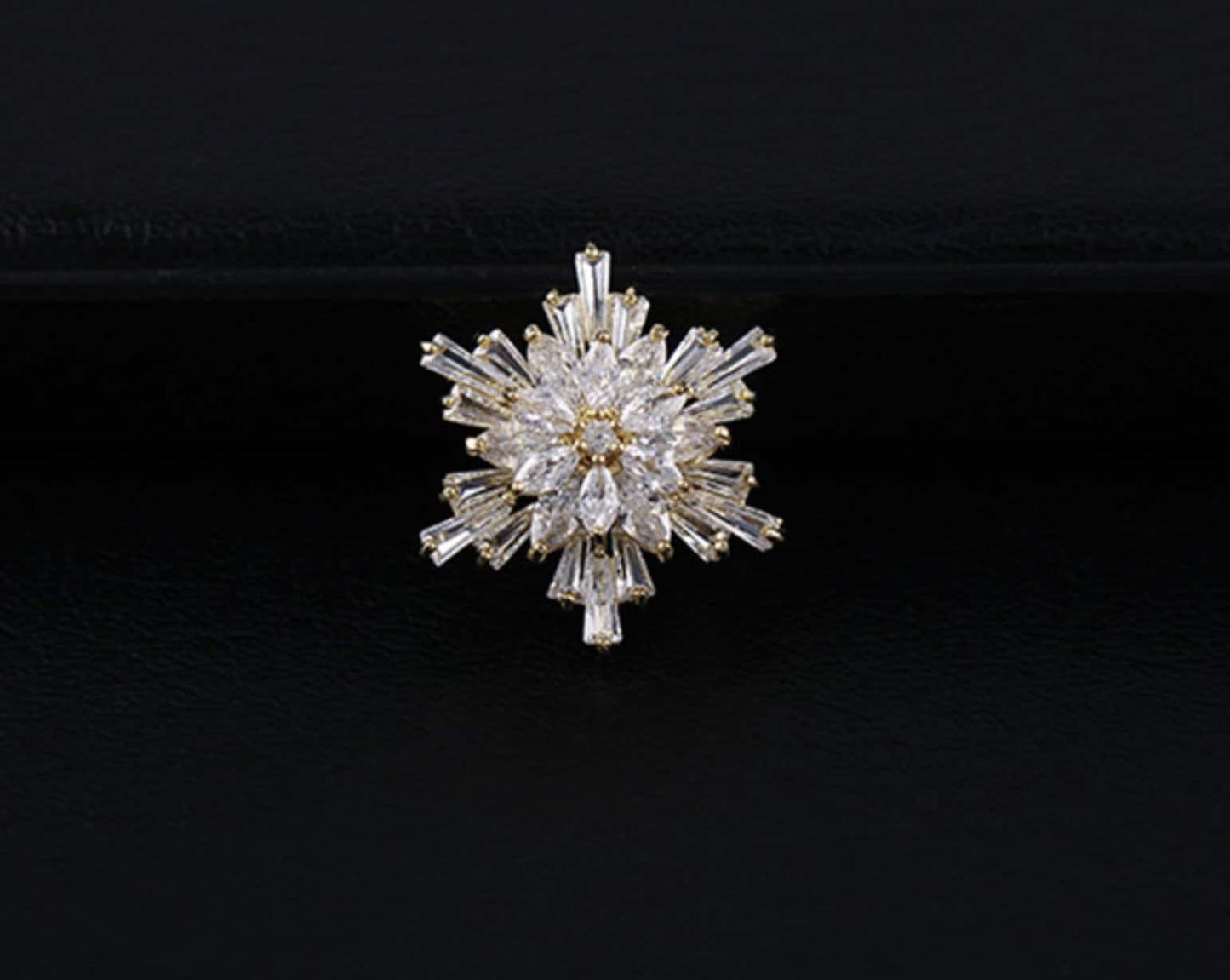 Star broach celebrity designer brooch vintage look gold plated love new pin gg55
