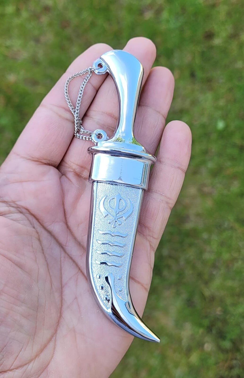 Sikh ceremonial Siri Sahib Stunning Stainless Steel Singh Kaur Kakaar 5ks SlvNN2