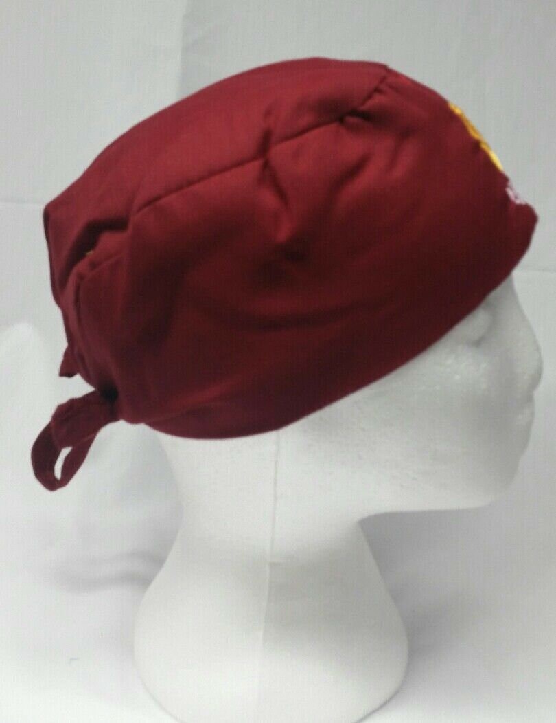 Sikh Patka Maroon Khanda Embroidered Cotton Head Wrap Unisex Punjabi Turban New