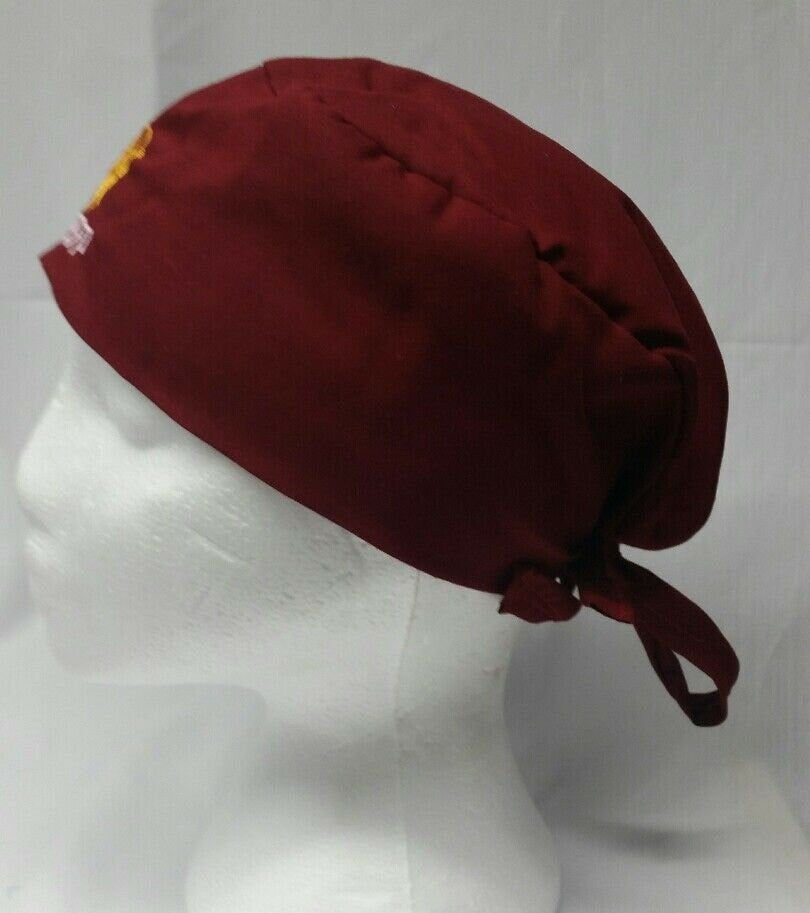 Sikh Patka Maroon Khanda Embroidered Cotton Head Wrap Unisex Punjabi Turban New