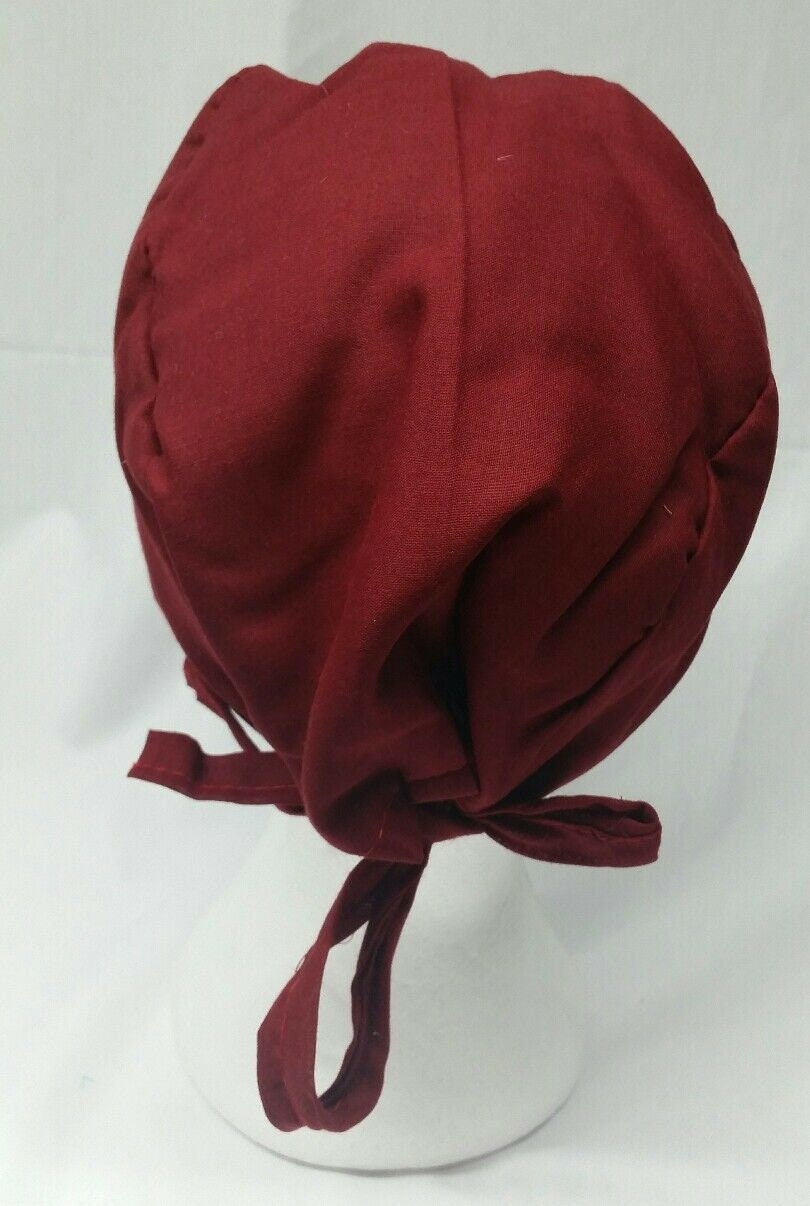 Sikh Patka Maroon Khanda Embroidered Cotton Head Wrap Unisex Punjabi Turban New