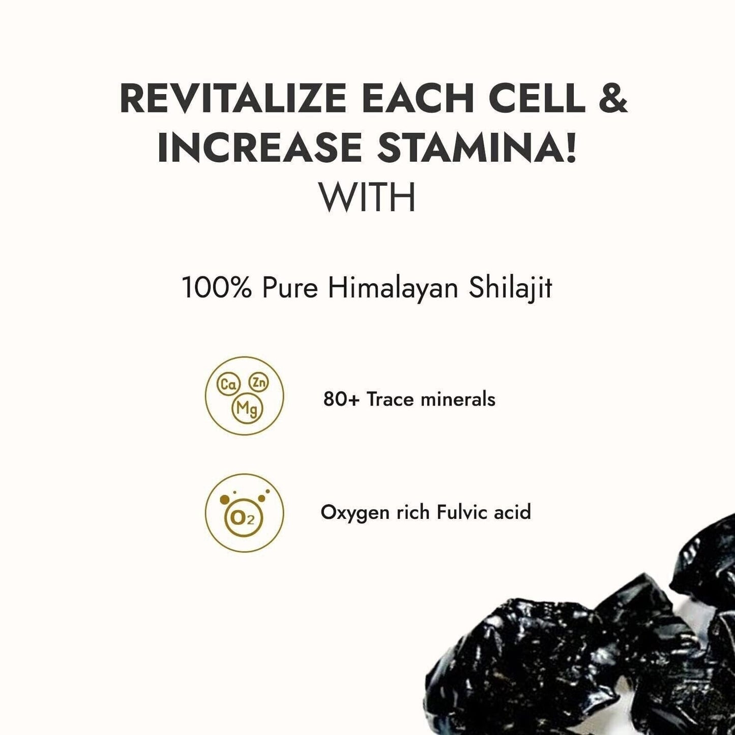 Himalyan Shilajit Resin 100% Pure 20 Grams Lab Tested Safest Highest Gold Grade