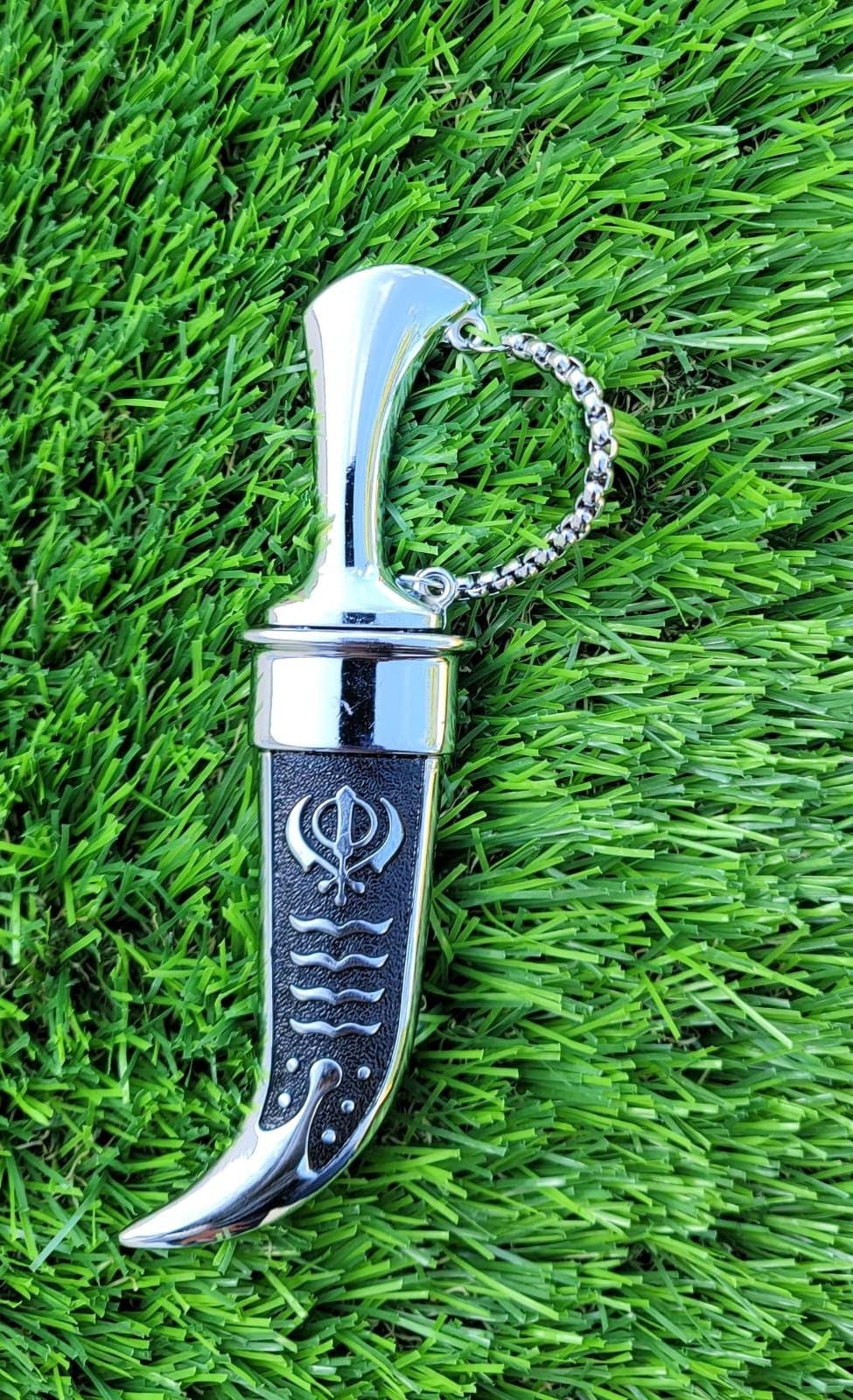 Sikh ceremonial Siri Sahib Stunning Stainless Steel Singh Kaur Kakaar Black NN