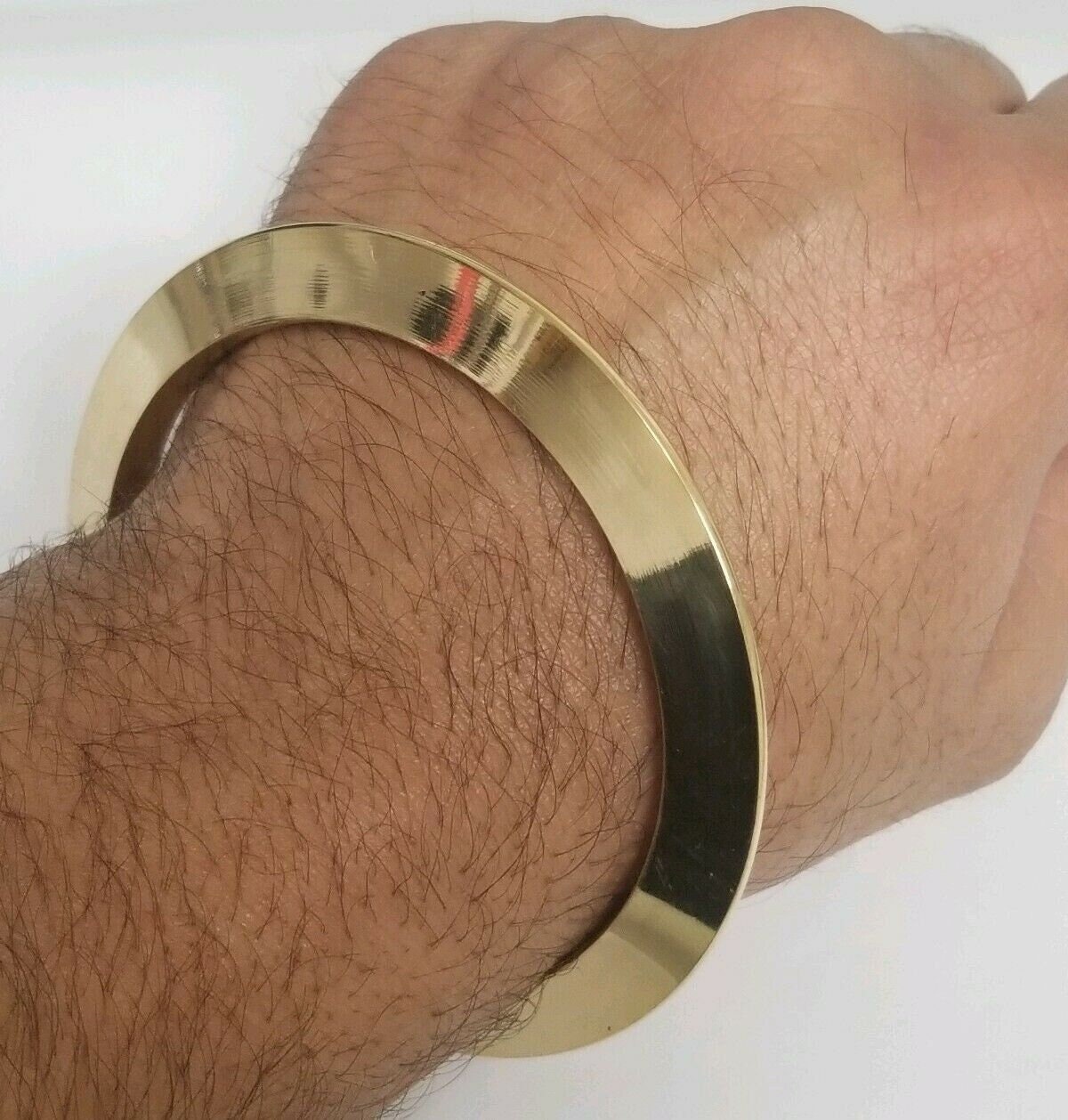 Brass Kara Pittal Chakri Kada Smooth Sikh Singh Kaur khalsa bangle Gold look k6