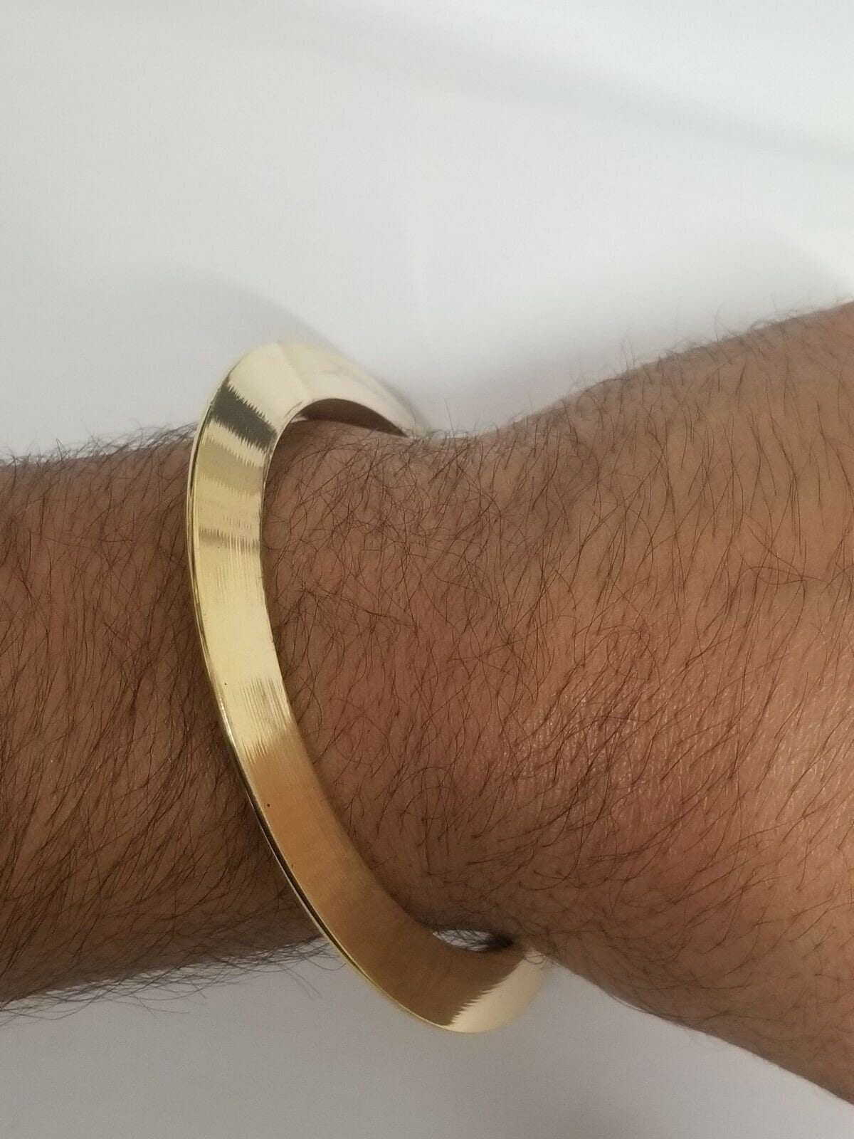 Brass Kara Pittal Chakri Kada Smooth Sikh Singh Kaur khalsa bangle Gold look k6