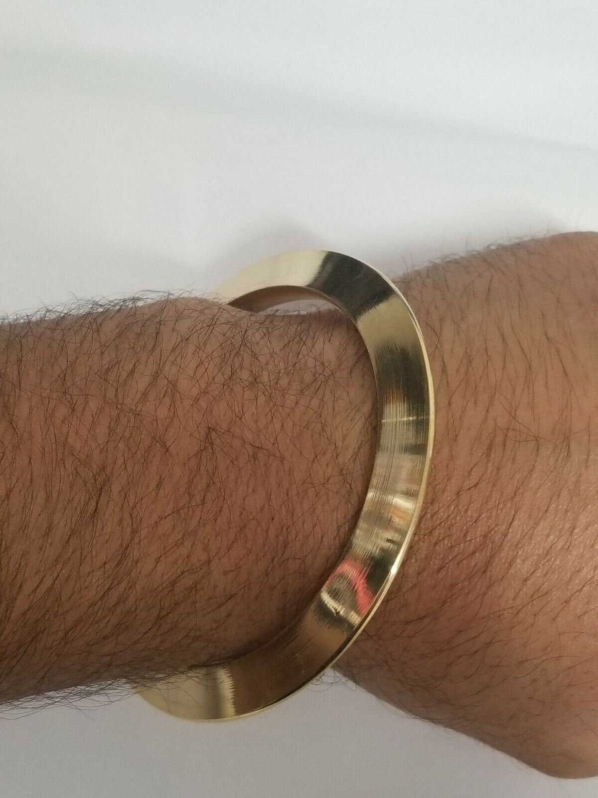 Brass Kara Pittal Chakri Kada Smooth Sikh Singh Kaur khalsa bangle Gold look k6