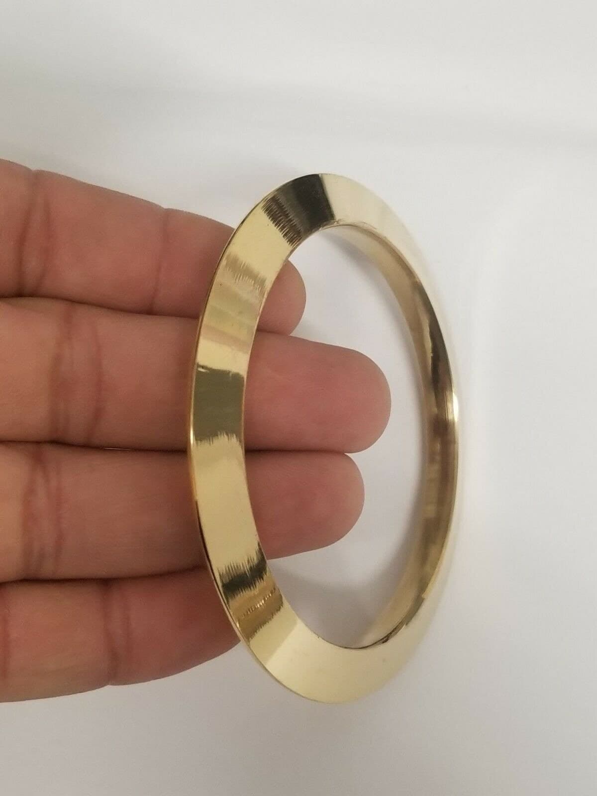 Brass Kara Pittal Chakri Kada Smooth Sikh Singh Kaur khalsa bangle Gold look k6