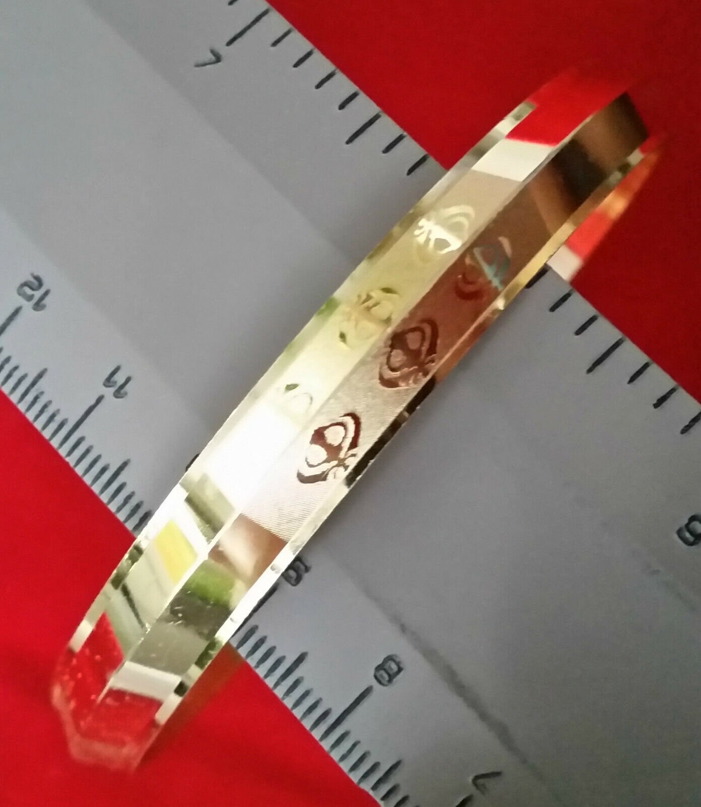 Gold or Silver Colour Engraved Khanda Sikh Kara Kada Singh Khalsa Bangle BB16