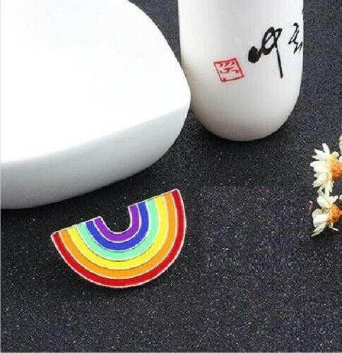 Hope nhs keyworker thank you doctor nurse rainbow enamel metal pin badge lapel d