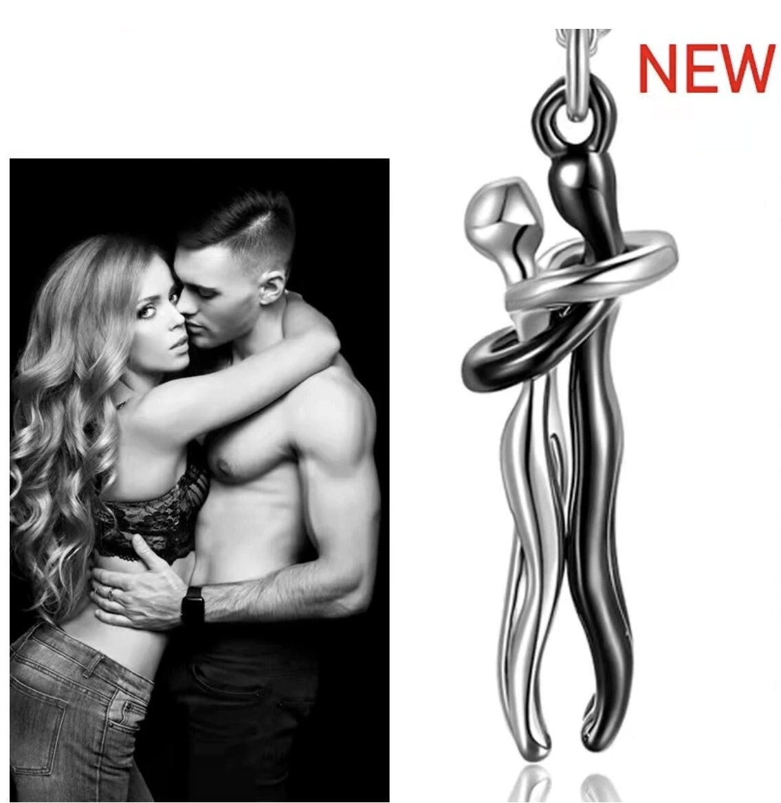 Valentine day hug pendant lovers couple necklace love anniversary cuddle s6 new
