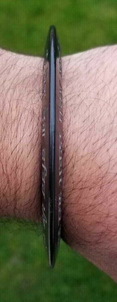 Sikh kara gold or silver engraved gurmukhi black sarbloh bangle black kada dd10