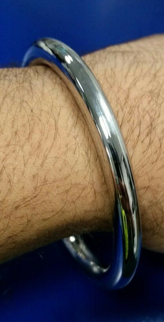 Stainless Steel Kara Sikh Kada Smooth Traditional Punjabi Karha Kakar Bangle A1R unisex Singh Kaur Bracelet Round Panjabi Desi Fashion Jatt