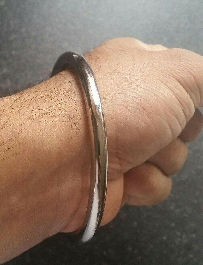 Stainless Steel Kara Sikh Kada Smooth Traditional Punjabi Karha Kakar Bangle A1R unisex Singh Kaur Bracelet Round Panjabi Desi Fashion Jatt
