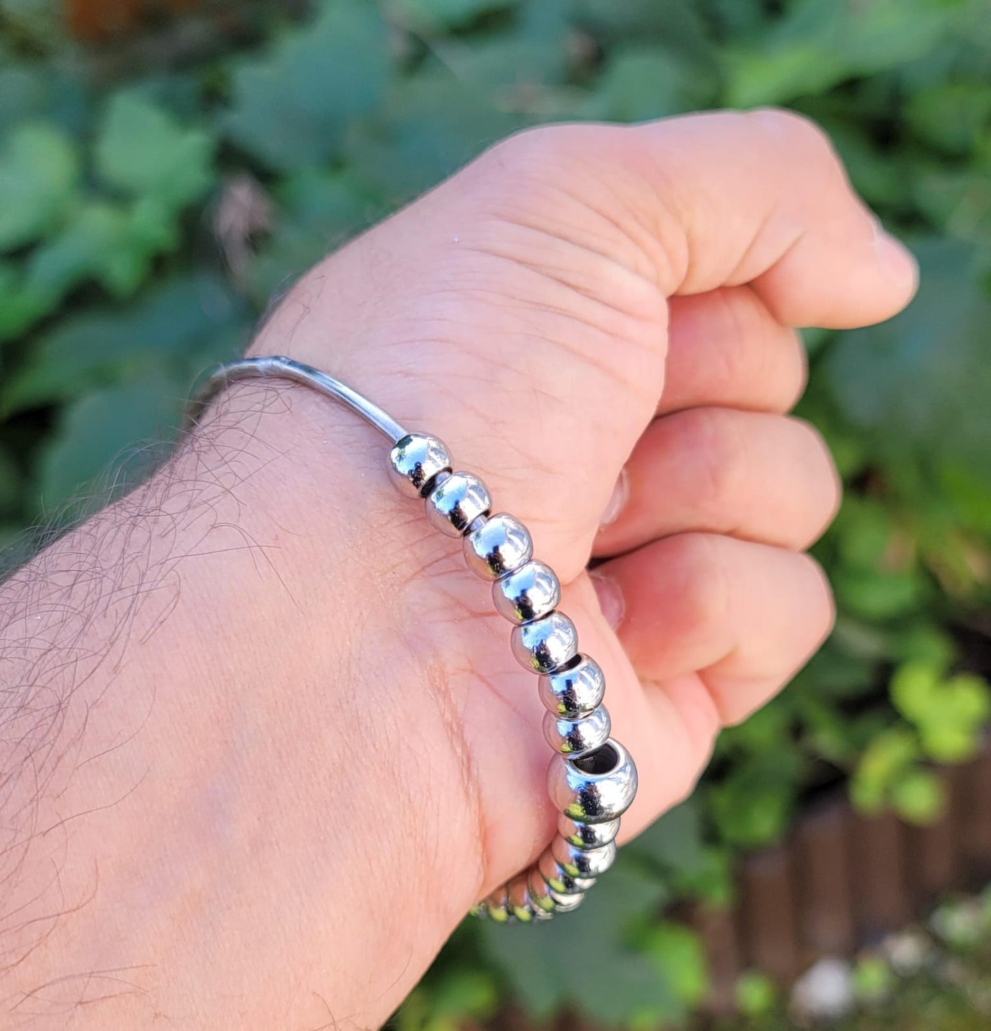 Steel Meditation Beads Bracelet Simrana Kara Prayer Mala Kada Praying Bangle H16