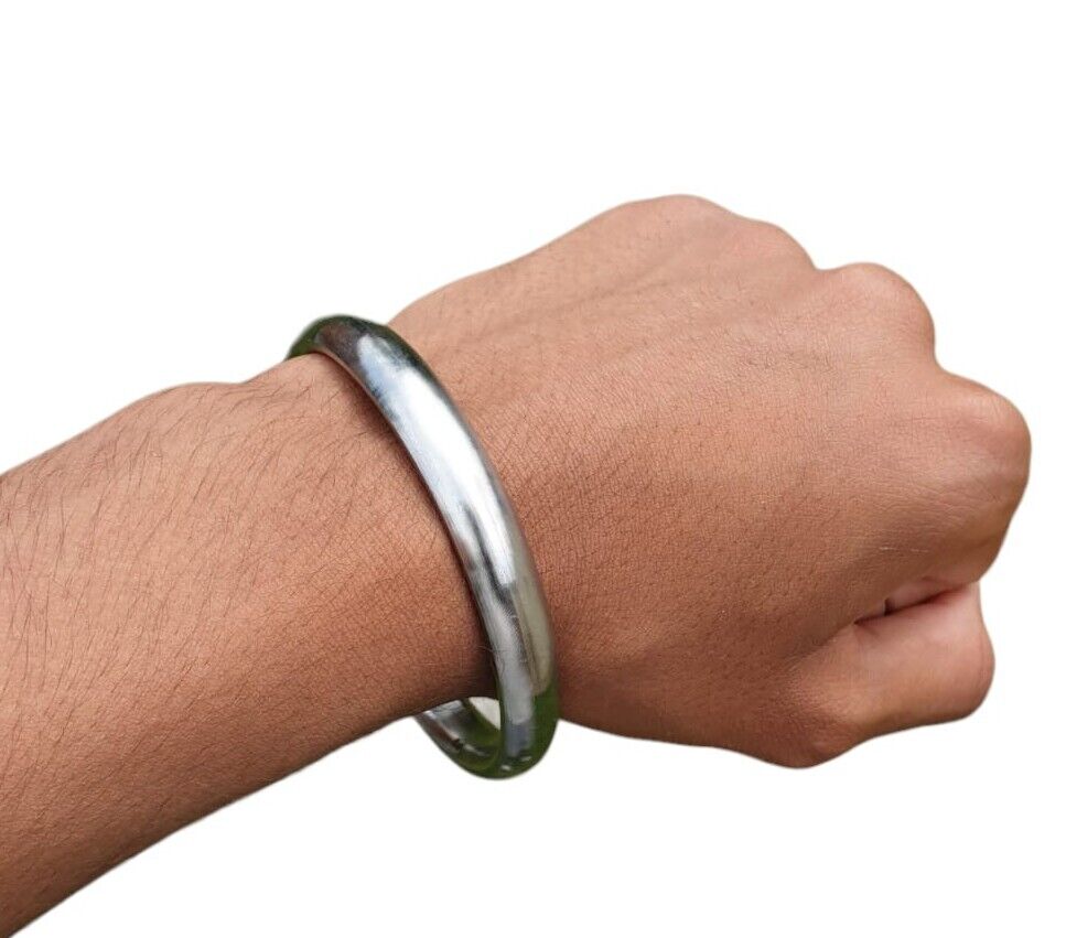 Sarbloh Kara Smooth Flat Sikh Kada Pure Iron Khalsa Bangle Punjabi Bracelet N12R