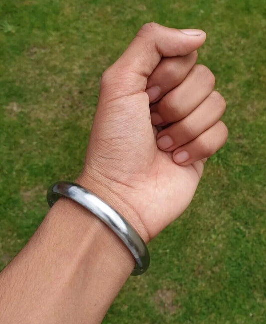 Sarbloh Kara Smooth Flat Sikh Kada Pure Iron Khalsa Bangle Punjabi Bracelet N12R