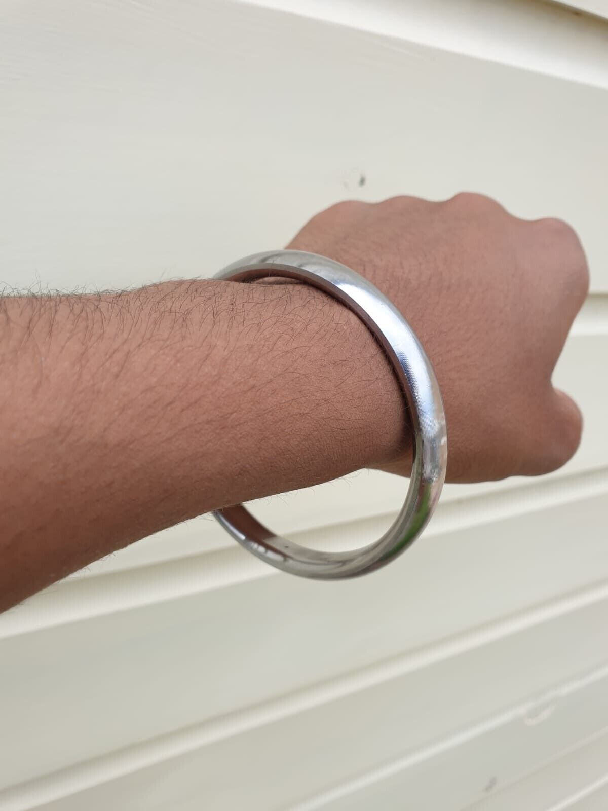 Sarbloh Kara Smooth Flat Sikh Kada Pure Iron Khalsa Bangle Punjabi Bracelet N12R