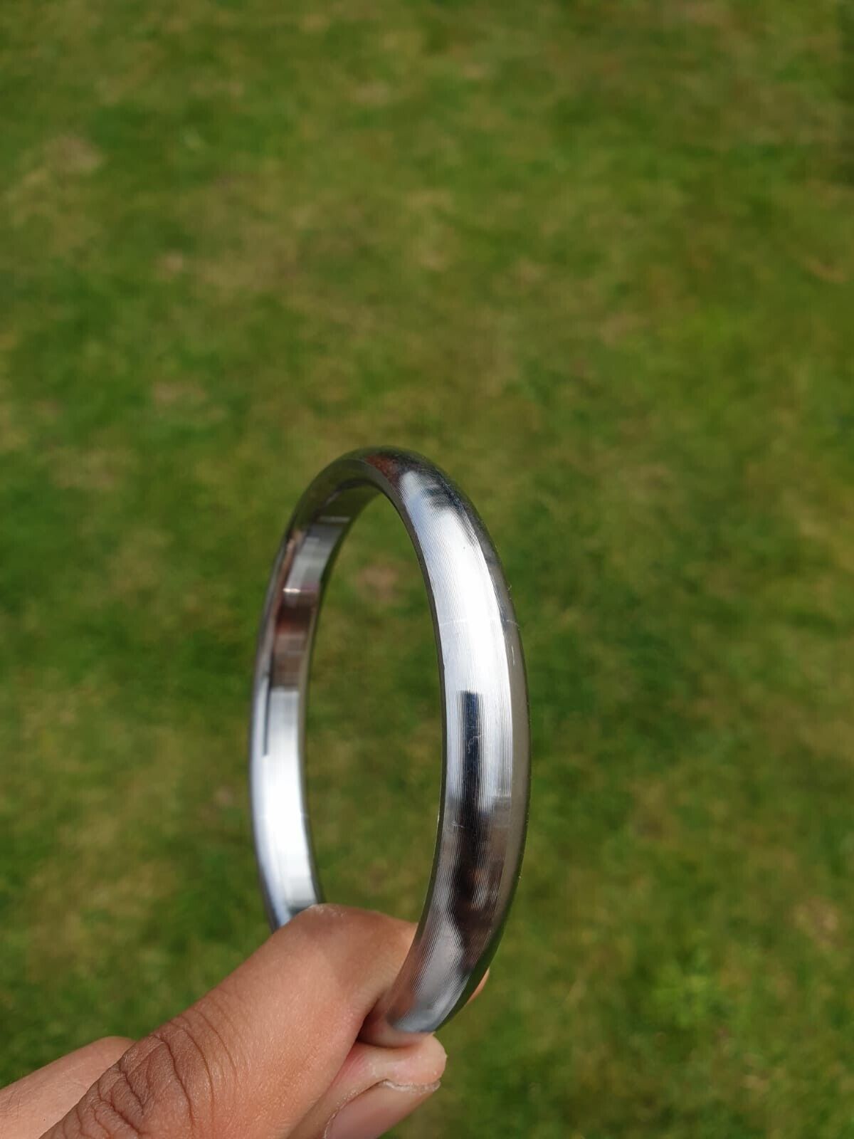 Sarbloh Kara Smooth Flat Sikh Kada Pure Iron Khalsa Bangle Punjabi Bracelet N12R