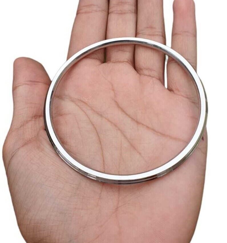 Stainless Steel Kara Sikh Bangle Singh Kaur Lines Kada Punjabi Bracelet Y13R New