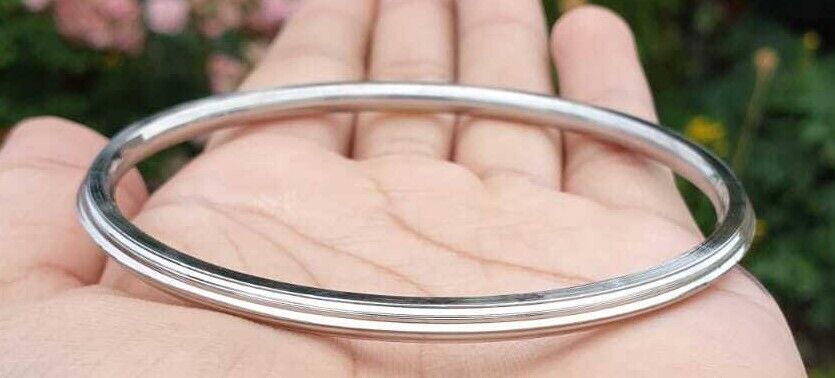 Stainless Steel Kara Sikh Bangle Singh Kaur Lines Kada Punjabi Bracelet Y13R New