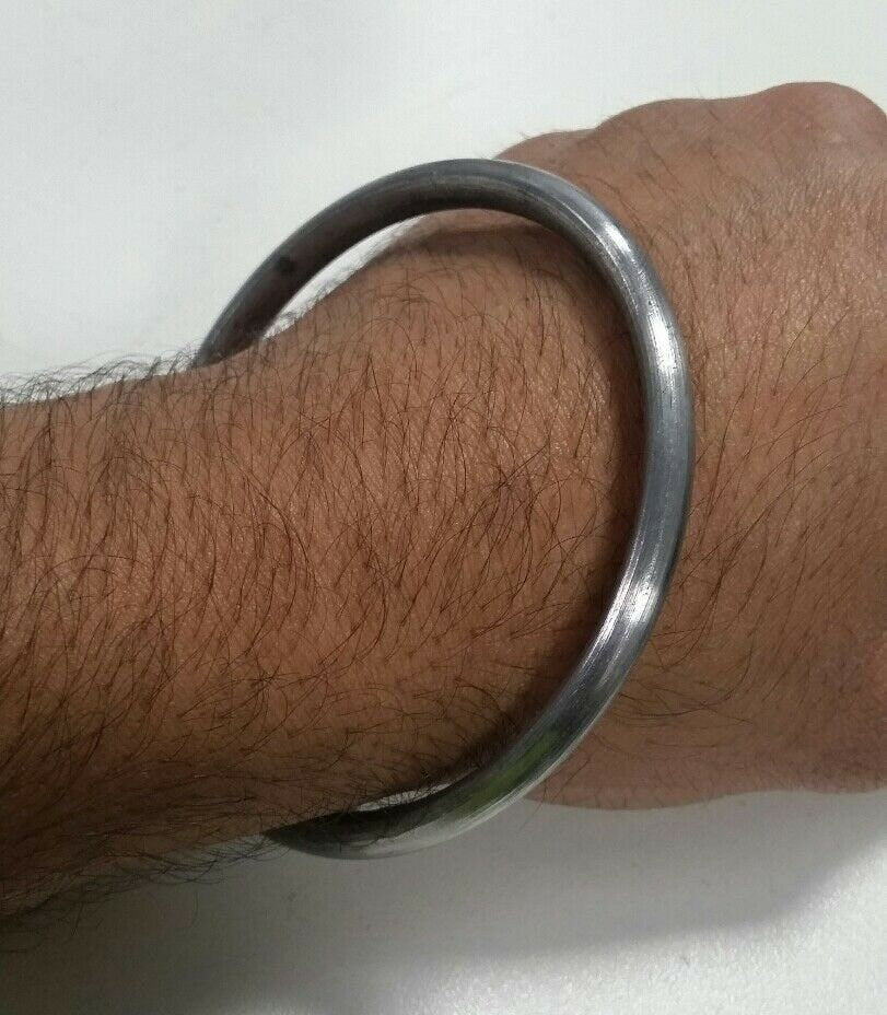 SARBLOH STEEL Pure Iron Round Smooth Sikh Singh Kaur Khalsa Kara Sikh Bangle B8