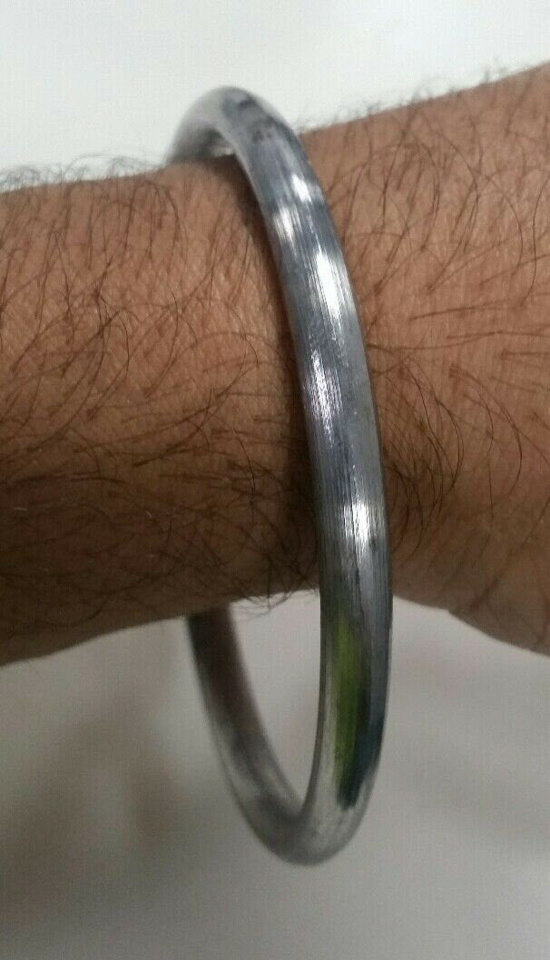 SARBLOH STEEL Pure Iron Round Smooth Sikh Singh Kaur Khalsa Kara Sikh Bangle B8