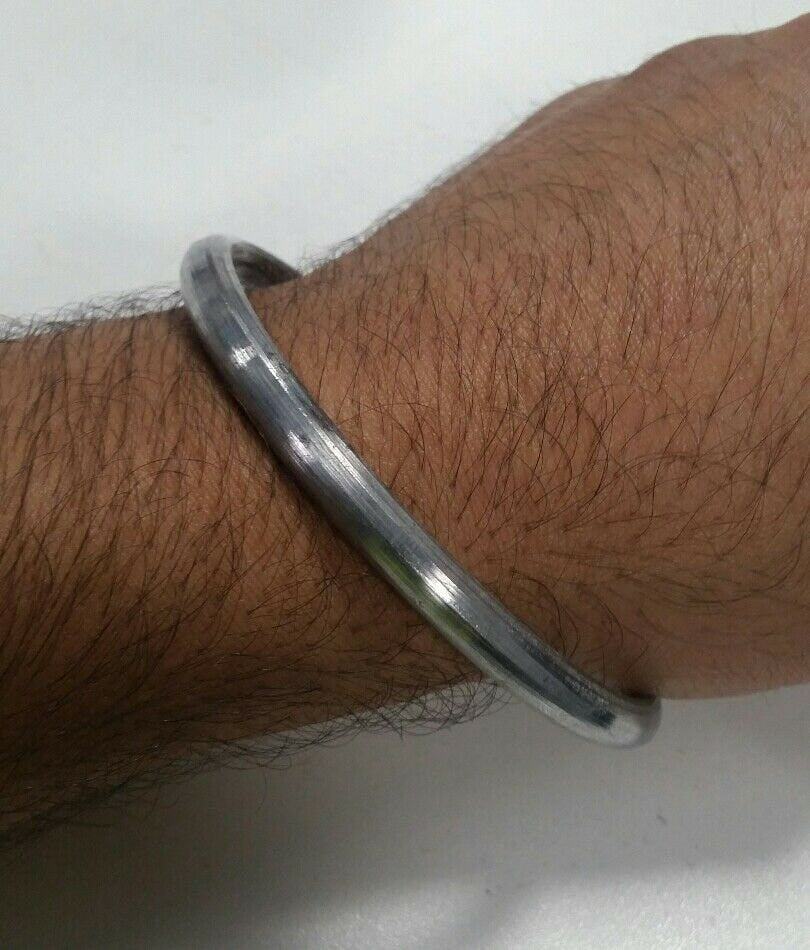 SARBLOH STEEL Pure Iron Round Smooth Sikh Singh Kaur Khalsa Kara Sikh Bangle B8