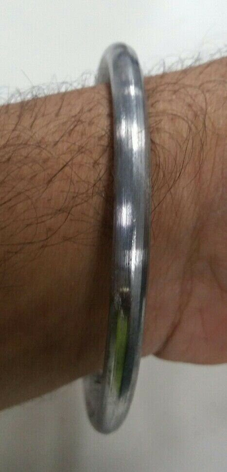 SARBLOH STEEL Pure Iron Round Smooth Sikh Singh Kaur Khalsa Kara Sikh Bangle B8
