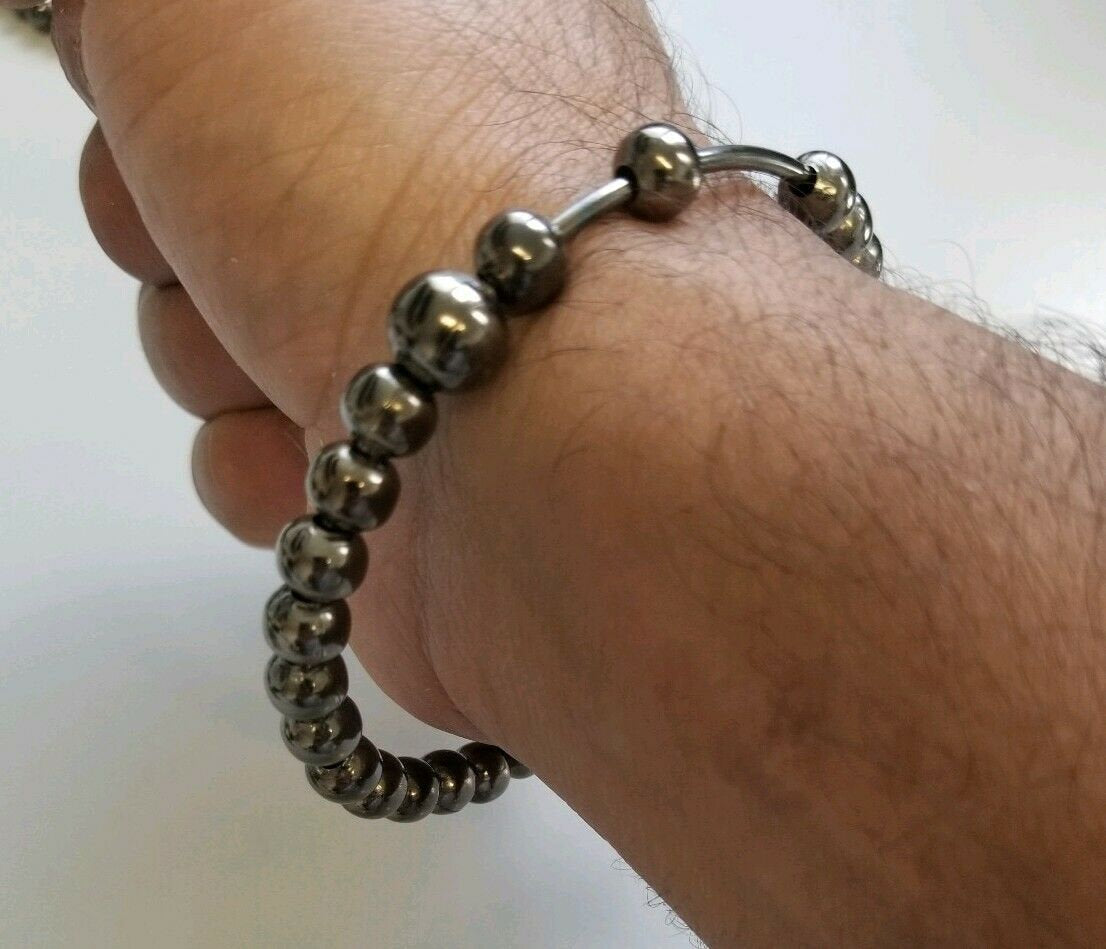 Meditation praying steel black beads hindu budh sikh singh kaur simarana kara j6