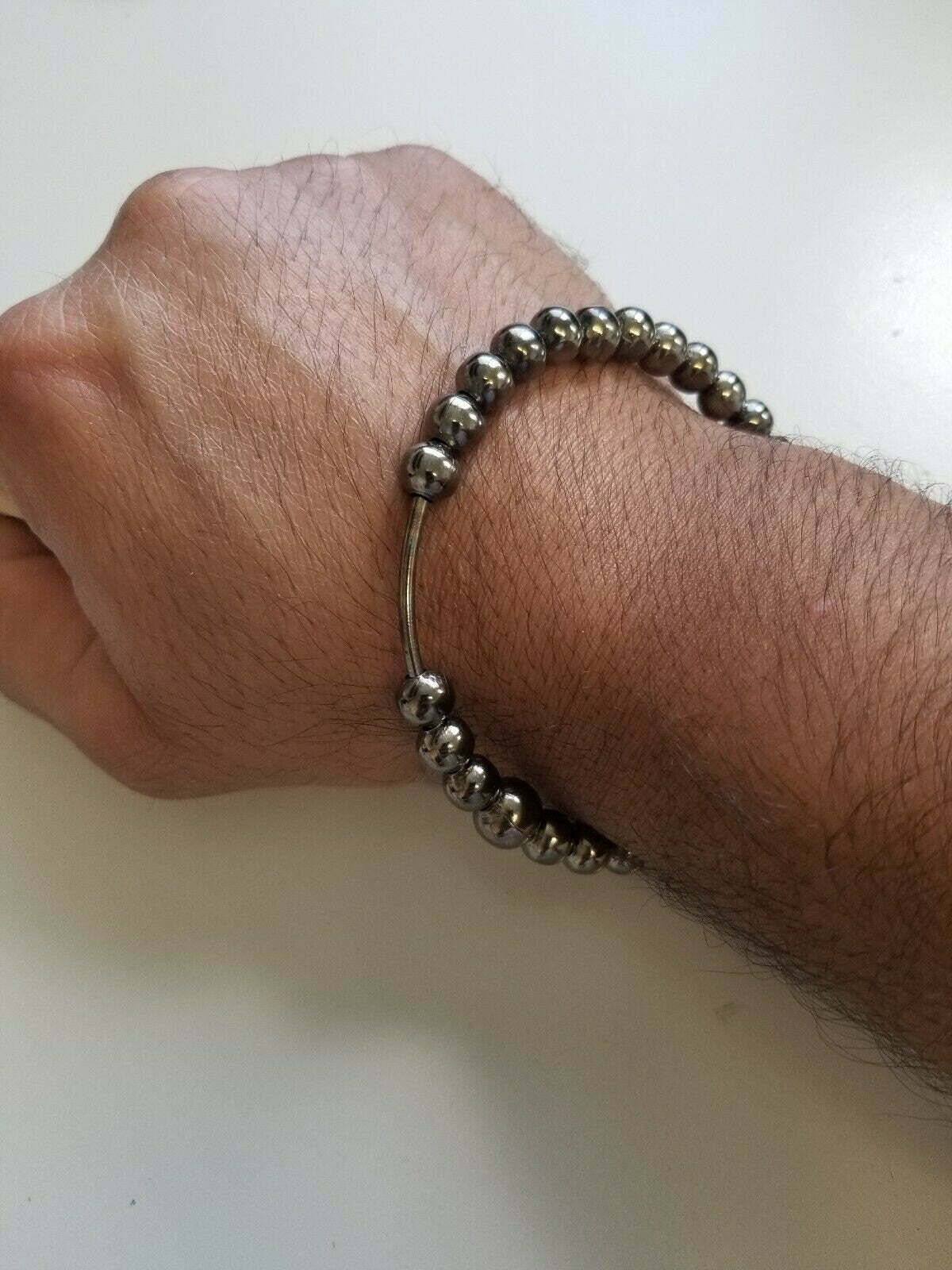 Meditation praying steel black beads hindu budh sikh singh kaur simarana kara j6