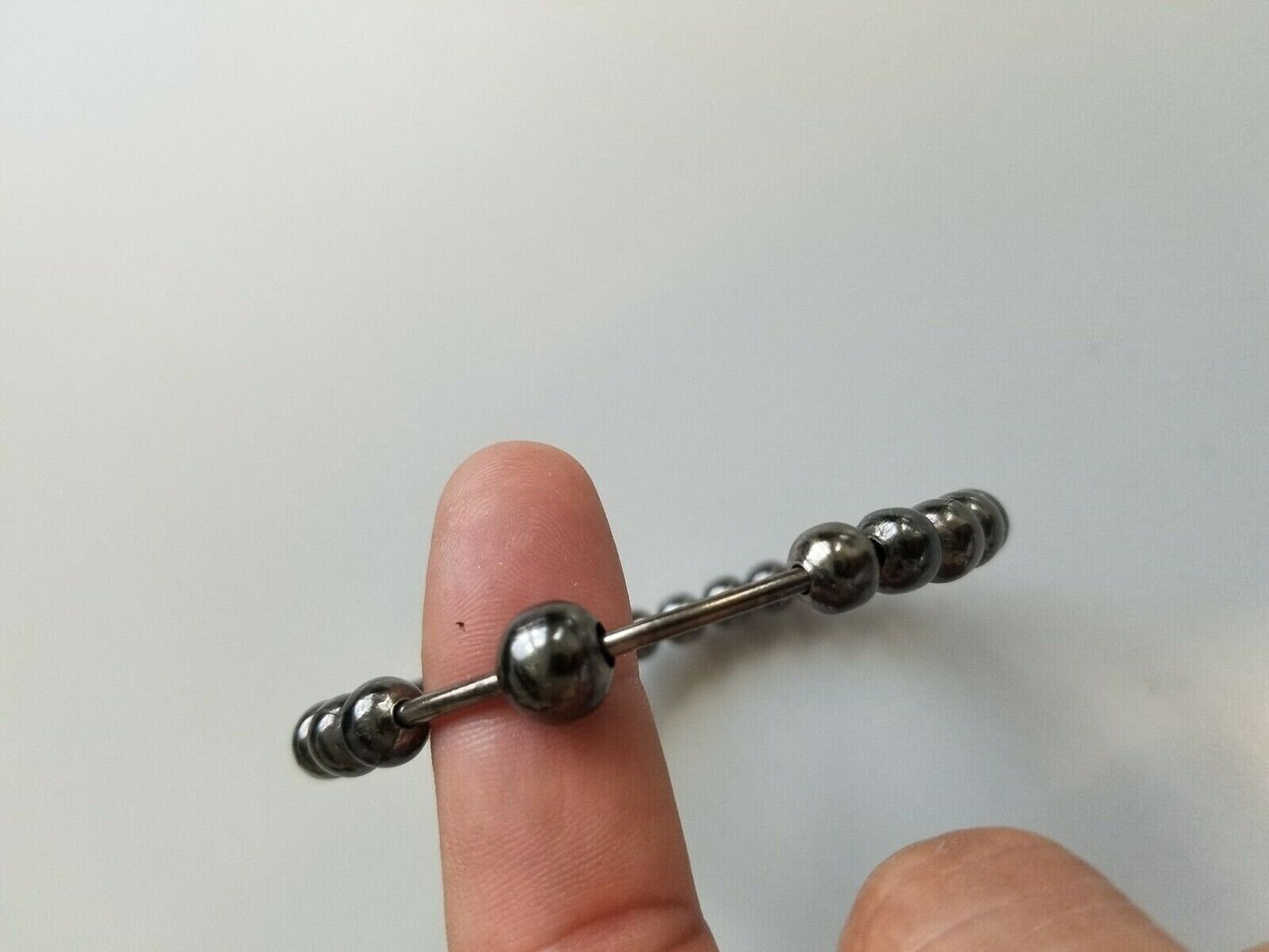 Meditation praying steel black beads hindu budh sikh singh kaur simarana kara j6