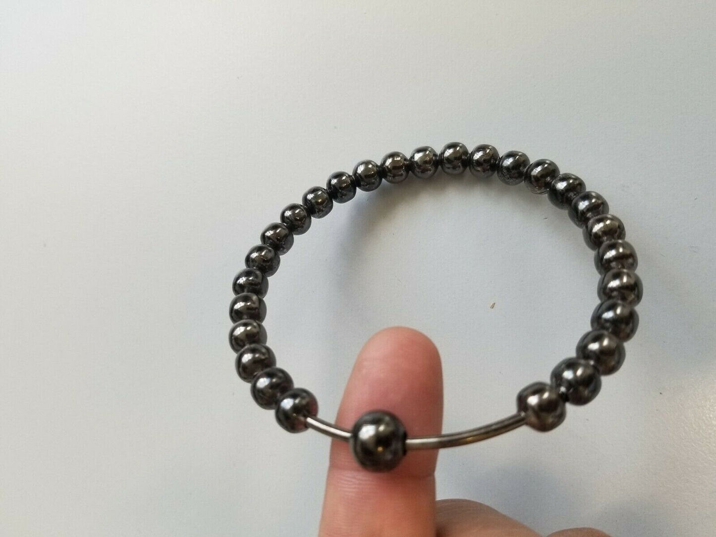 Meditation praying steel black beads hindu budh sikh singh kaur simarana kara j6