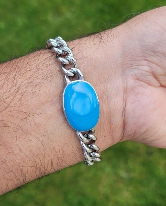 Turquoise Firoza Style Stainless steel bracelet salman khan celebrity bollywood
