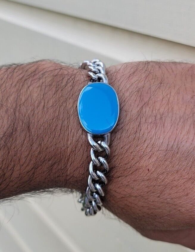 Turquoise Firoza Style Stainless steel bracelet salman khan celebrity bollywood