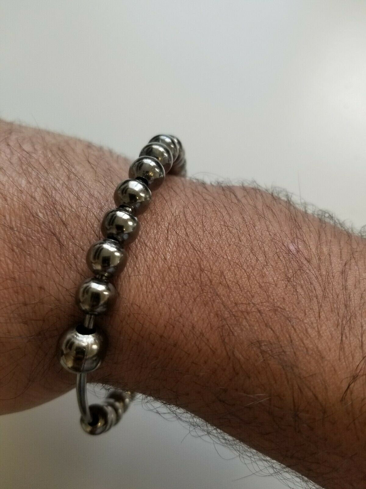 Meditation Praying Steel Black Beads Hindu Budh Sikh Singh Kaur Simarana Kara J5