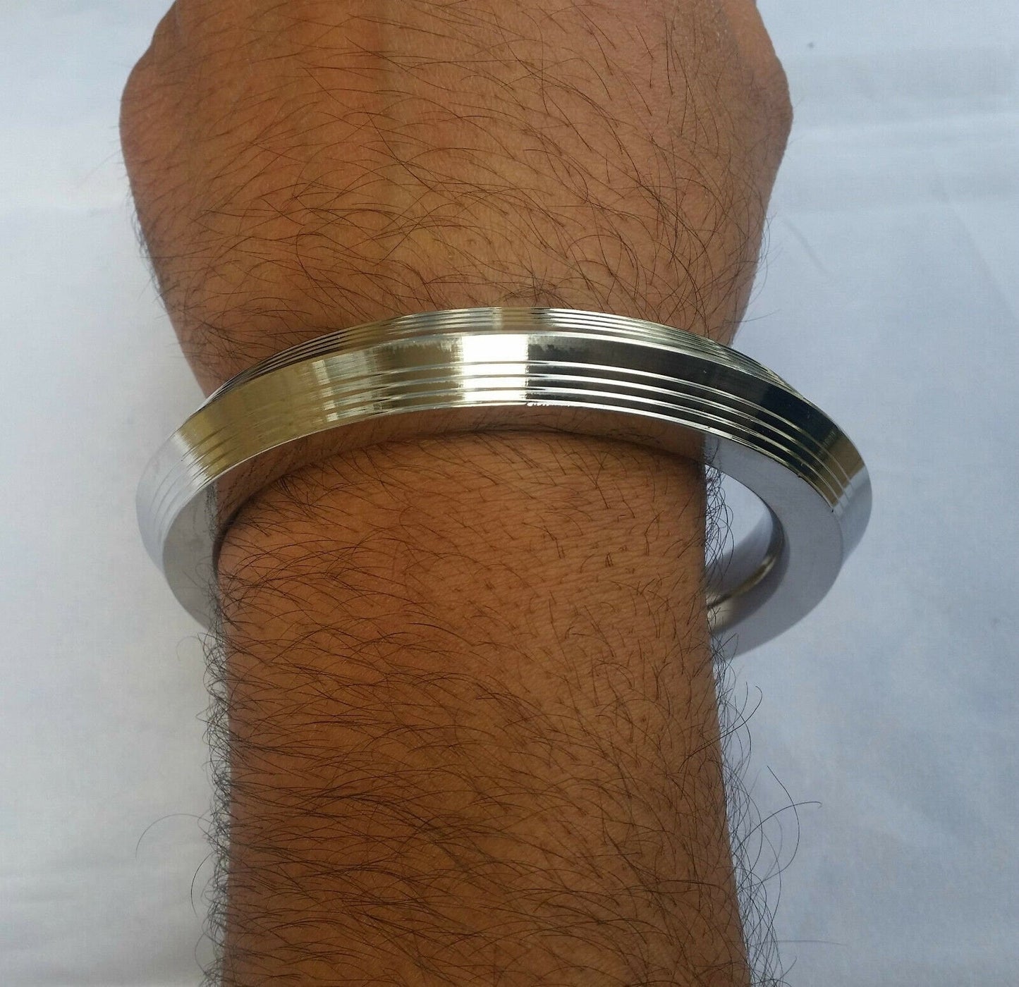 Stainless Steel Kara Sikh Kada Heavy lines Karha Singh Khalsa Taksali Bangle L15A