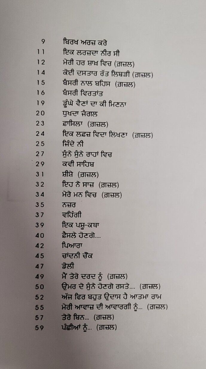 Birkh Arz Karay Punjabi Famous Panjabi Poems Poetry by Surjit Patar Book MI New